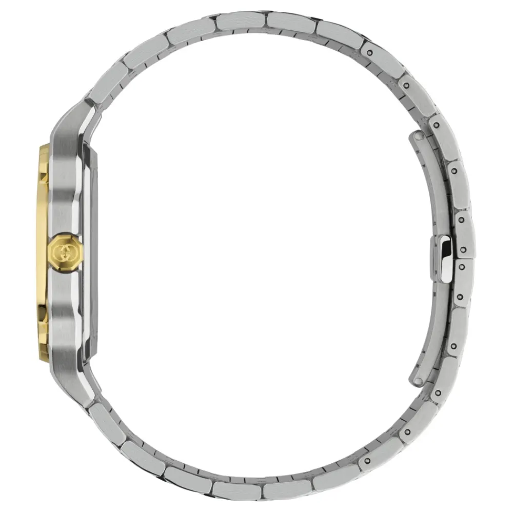 Ure<Gucci YA166403 - G-Flat 36mm rustfrit stålkasse Grå