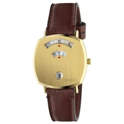 Ure^Gucci YA157405 - Grip t d PVD urkasse Gul