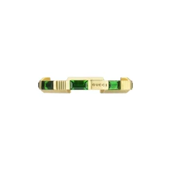 Smykker^Gucci YBC662256002 - 18 kt t d, grøn turmalin - Link to Love ring Gul