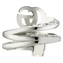 Smykker^Gucci YBC770719001 - 925 Sterling Sølvring med Double G Grå