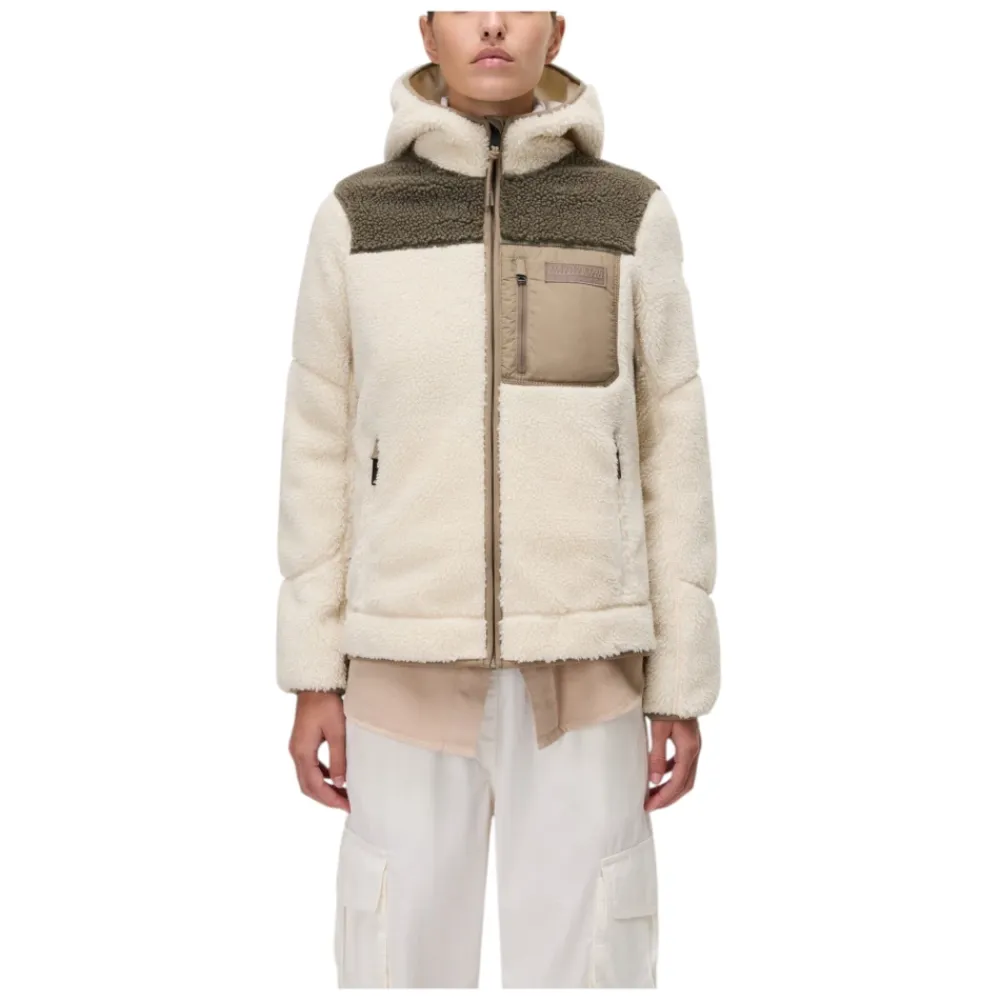Fleece^Napapijri Yupik OG Hooded Sweatshirt Beige