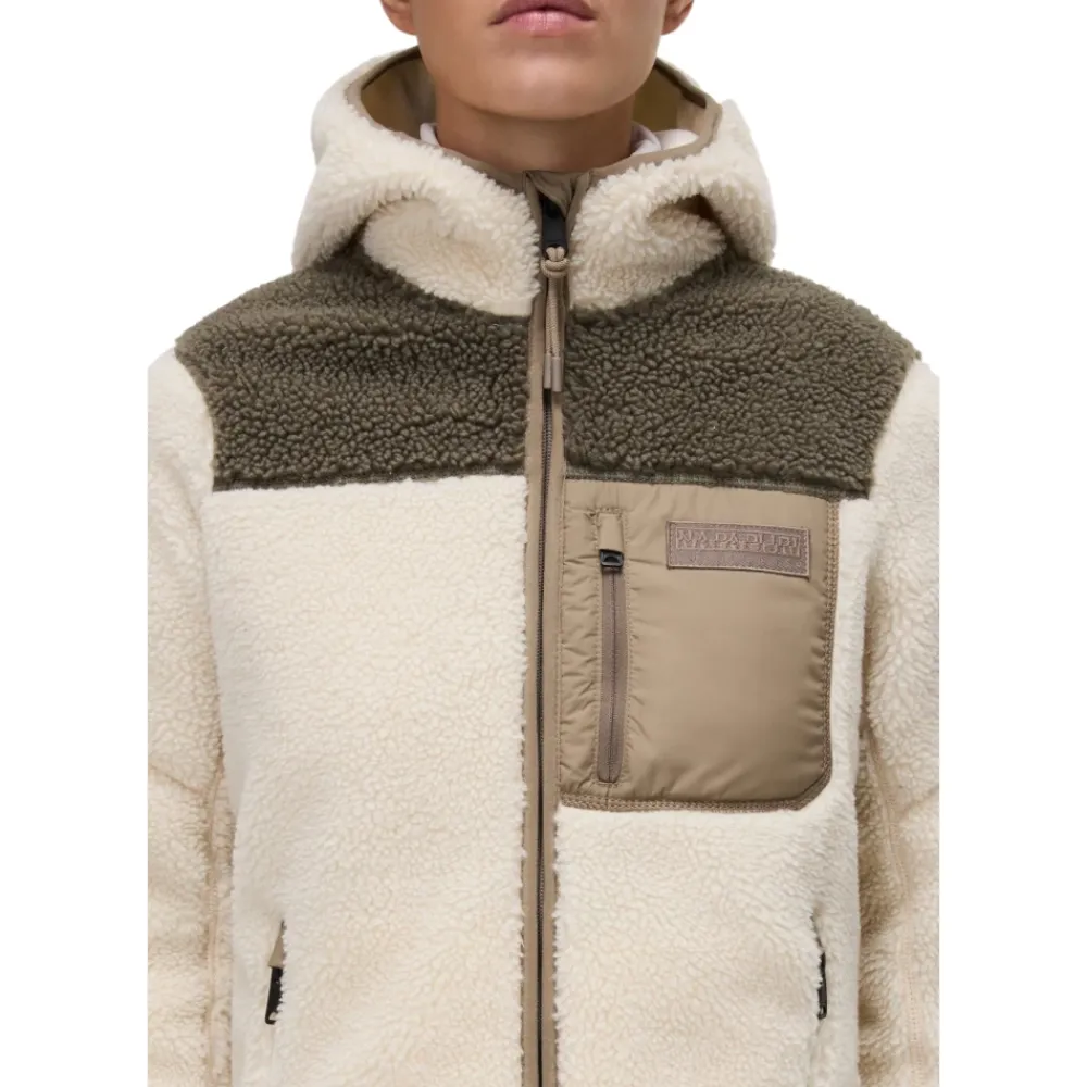Fleece^Napapijri Yupik OG Hooded Sweatshirt Beige