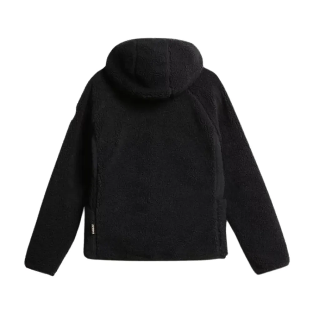 Fleece^Napapijri Yupik Hættetrøje med Lynlås i Fleece Sort