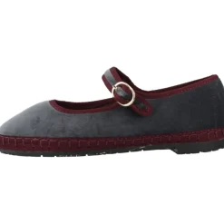 Ballerinasko^Flabelus Zapato Hebilla Velvet Grå