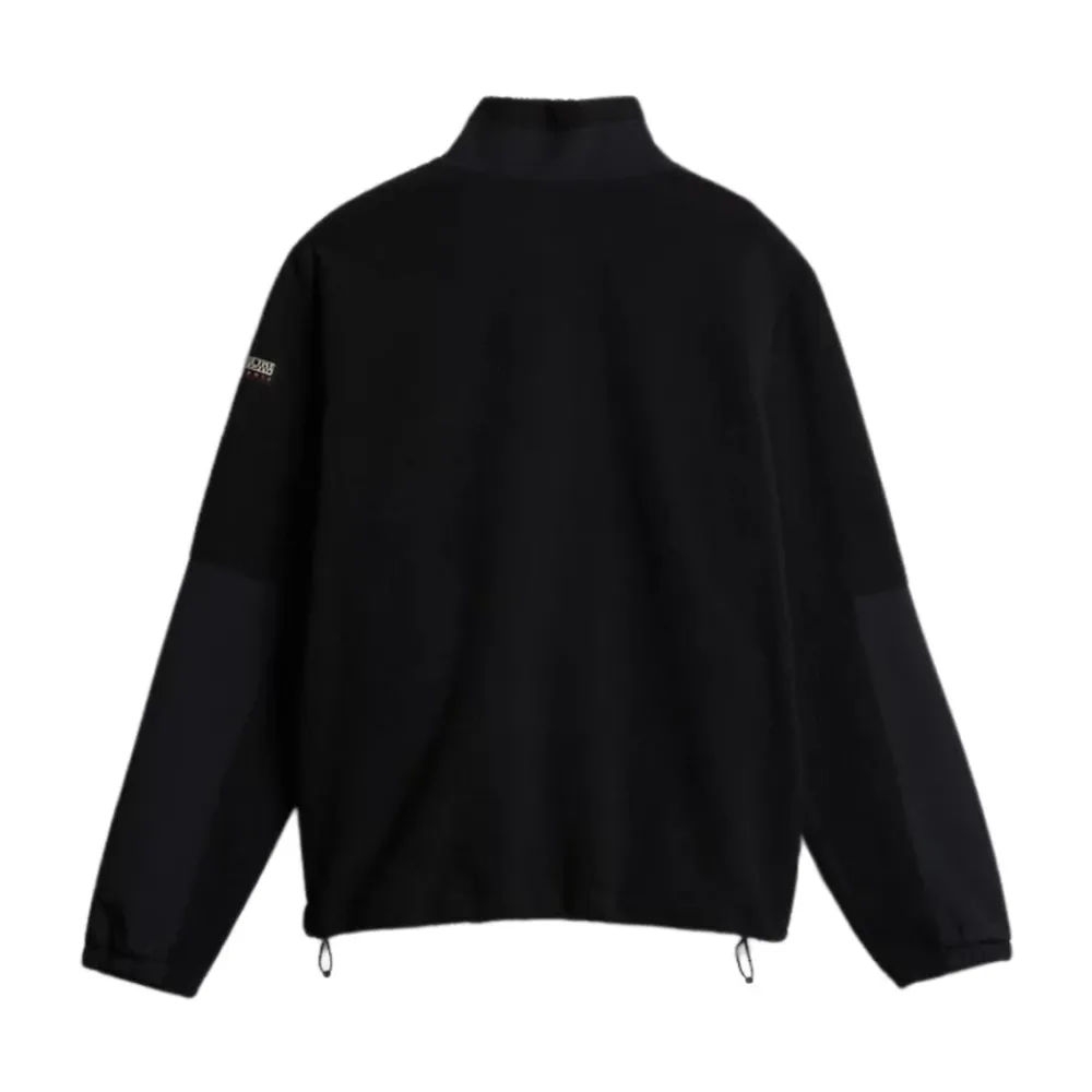 Fleece^Napapijri Zip-Up Fleece Jakke Streetwear Stil Sort