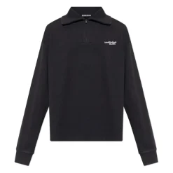 Trøjer^Acne Studios Zip-up logo sweatshirt Sort